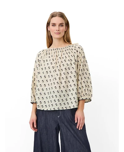 Masai Copenhagen Women's Boat Neck Gathered Blouse