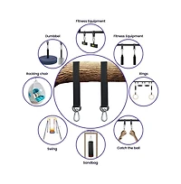 Piscifun 2 Tree Swing Straps Hanging Kit 2200 Pound Capacity Stainless Steel Carabiners For Hammock Swing