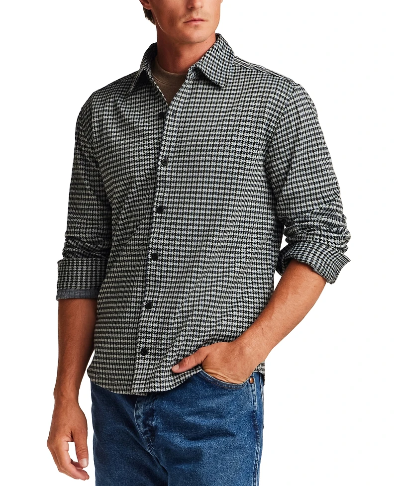 Weatherproof Vintage Men's Knit Check Long-Sleeve Shirt