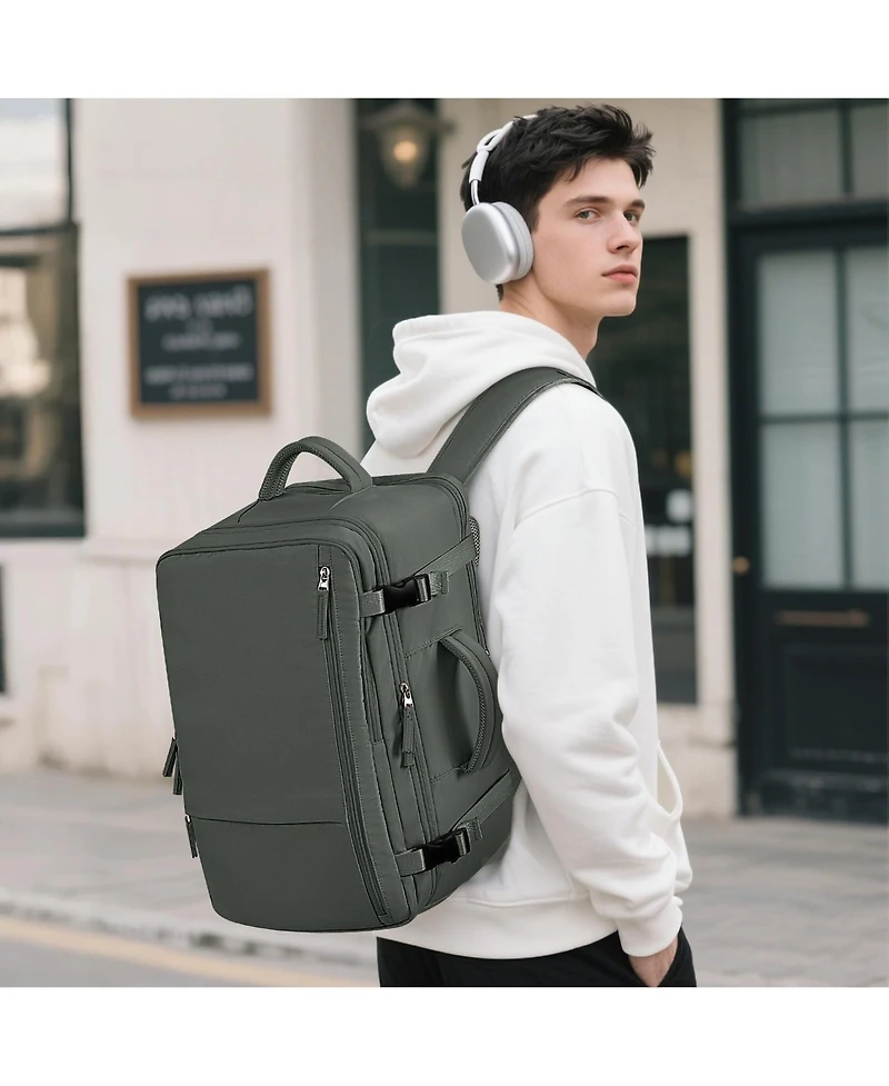 Piscifun 16 Inch Laptop Carry On Travel Backpack Waterproof Daypack With Usb Charging Port