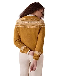 Celtic & Co. Women's Highlands Fair Isle Slim-fit Crew Neck Sweater