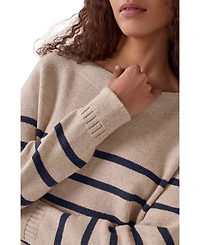 Celtic & Co. Women's Button Detail Gansey Sweater
