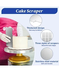 Xdovet Stainless Steel Cake Scraper Decorating Tool