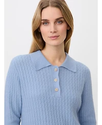 Masai Copenhagen Women's MaFynoria Short Sleeve Relaxed Knit Polo