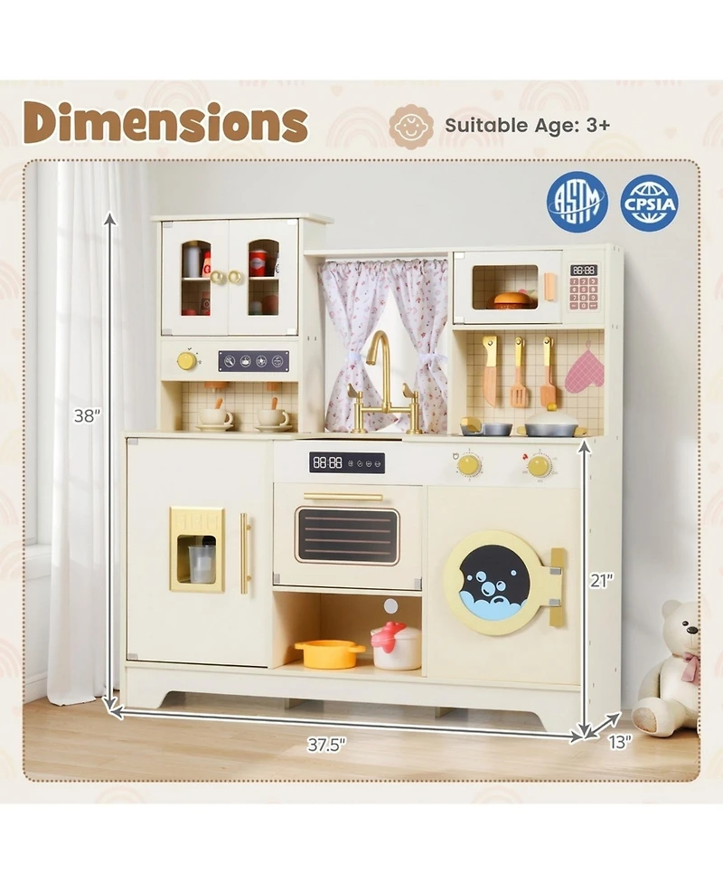 Hongge Clicking Knobs 14-Piece Play Kitchen, Ages 3+