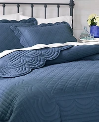 Charter Club Bailey Scallop Sham, Euro, Macy's Exclusive
