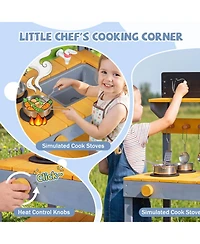 Hongge Running Water 9-Piece Mud Kitchen, Ages 3+