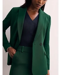 The Fold Women's Double-Breasted Tailored Blazer