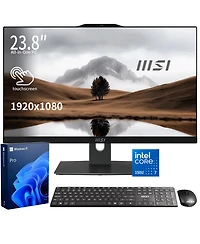 Msi Modern AM242TP 1M Aio Desktop, 23.8 Inch Fhd Touch 60Hz, Intel Core 7, Intel Graphics, 32GB DDR5, 1TB Ssd, Wireless Kb and Mouse, Win11 Pro