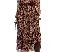 En Saison Women's Diana High-Waisted Pleated Maxi Skirt