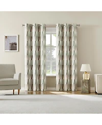 Sun Zero Sterling Gradient Geometric 100percentage Blackout Grommet Curtain Panel