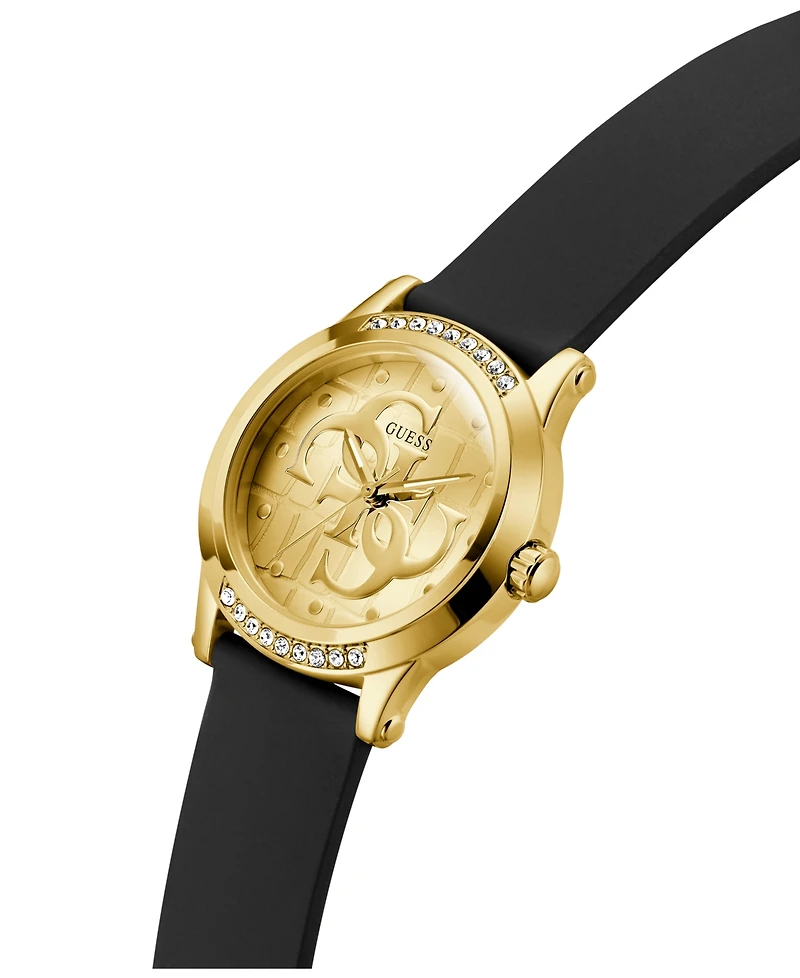 Guess Women's Quartz Black Silicone Watch 36mm