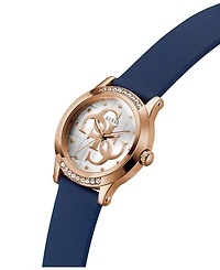 Guess Women's Quartz Blue Silicone Watch 36mm