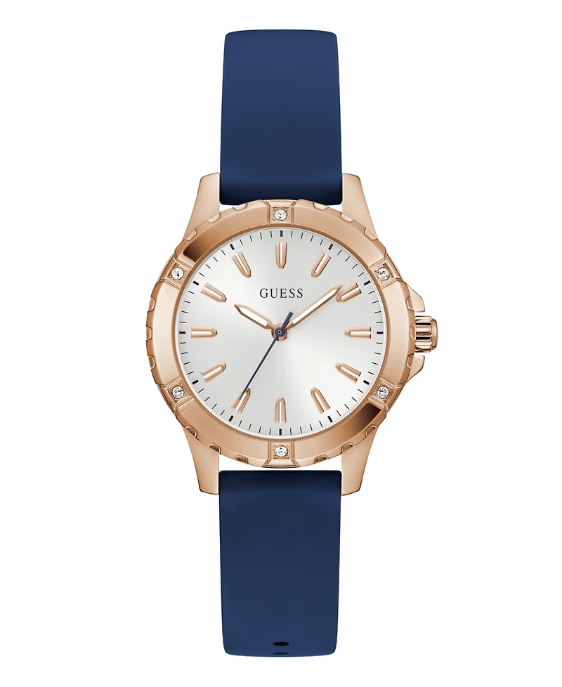 Guess Women's Quartz Blue Silicone Watch 35mm