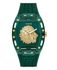 Guess Men's Quartz Green Silicone Watch 42mm