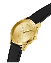 Guess Men's Black Silicone Watch 42mm