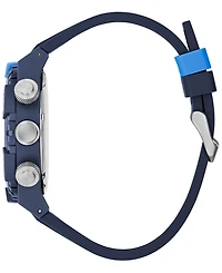 Guess Men's Quartz Blue Silicone Watch 46mm