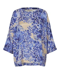 Masai Copenhagen Women's Fluid Draped Floral 3/4-Sleeve Blouse