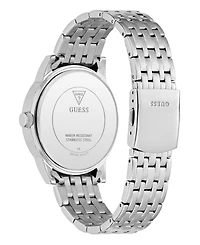 Guess Men's Quartz Silver-Tone Stainless Steel Watch 42mm
