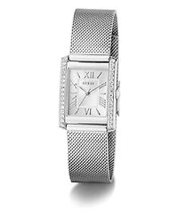 Guess Women's Quartz Silver-Tone Steel Mesh Watch 25mm x 23mm