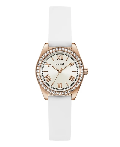 Guess Women's Quartz White Silicone Watch 30mm