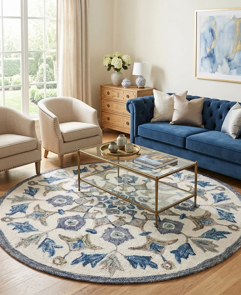 Lr Home Radiance Rdc-090 6' x 6' Round Area Rug
