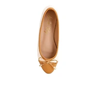 London Rag Womens Natania Two Tone Ballet Flats