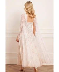 Needle & Thread Women's Versailles Ditsy Cape Sleeve Ankle Gown