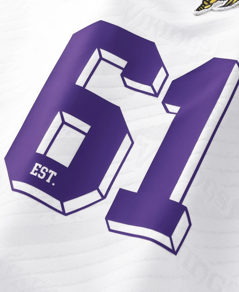 Fanatics Big Boys and Girls White Minnesota Vikings Football x V-Neck Fan Top