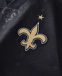 Fanatics Big Boys and Girls Black New Orleans Saints Football x Collared Fan Top