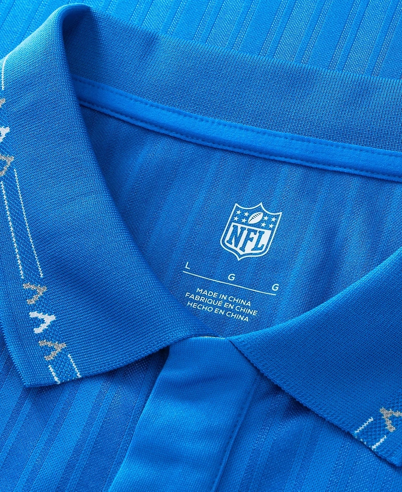 Fanatics Big Boys and Girls Blue Detroit Lions Football x Football Collared Fan Top