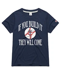 Homage Women's Navy Minnesota Twins 2026 Field of Dreams If You Build It Tri-Blend T-Shirt