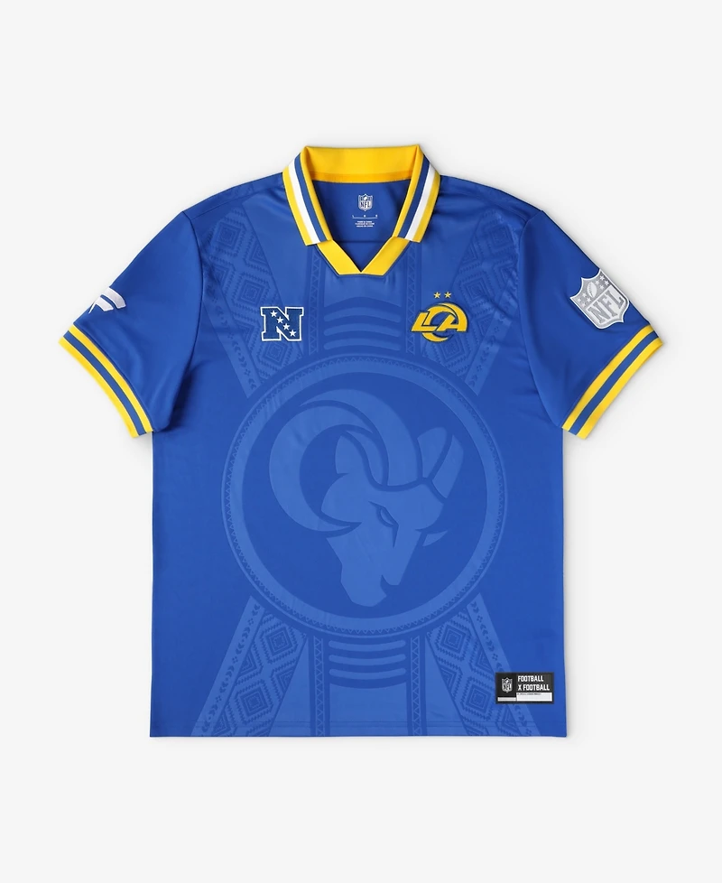 Fanatics Big Boys and Girls Royal Los Angeles Rams Football x Collared Fan Top