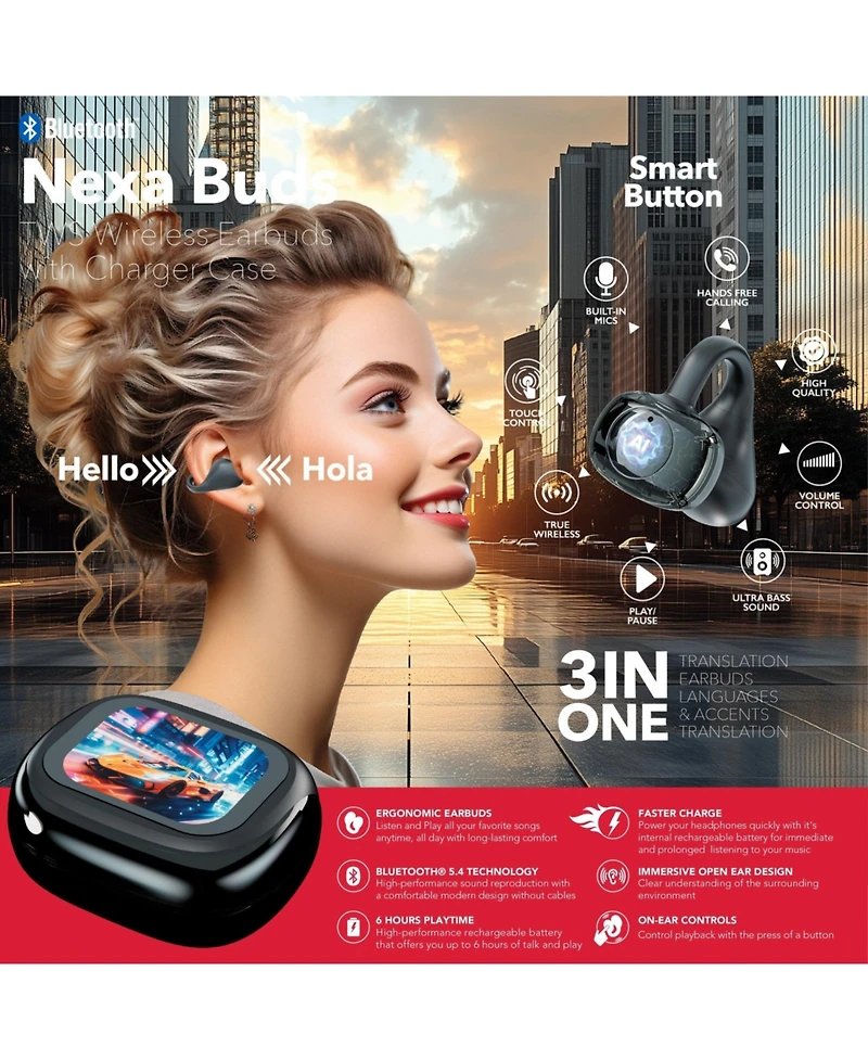 Rca Tune-48 True Wireless Earbuds with Touch Controls and Voice Assistant