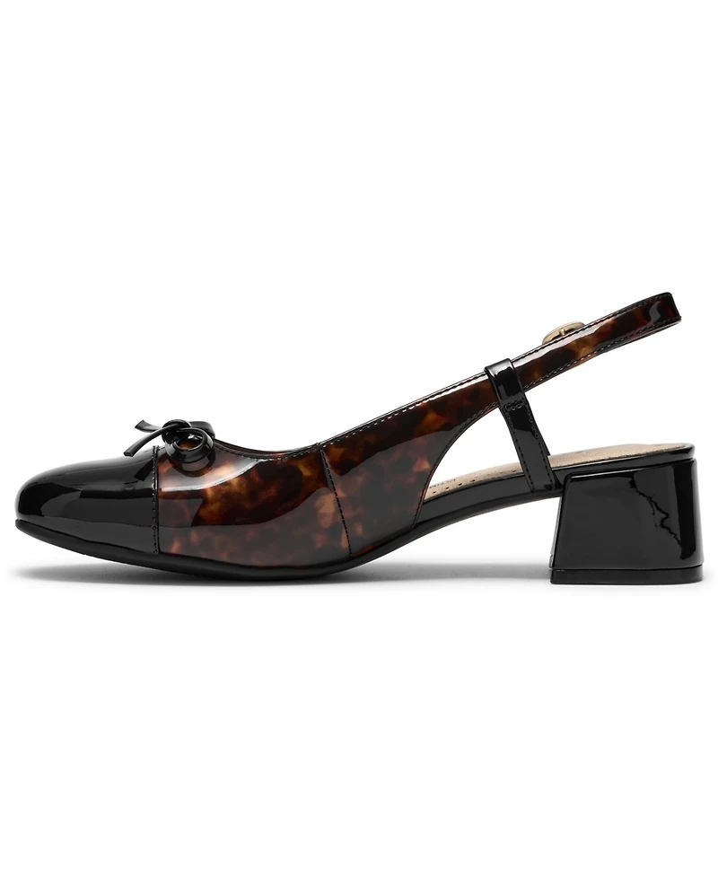 Clarks Women's Iridessa Buckle Block Heel Pumps