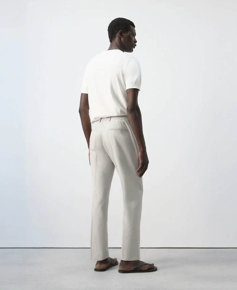 Mango Men's Slim-Fit Cotton-Lyocell-Blend Pants
