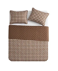 Vcny Home Gingham Microfiber 2-Pc. Quilt Set, Twin