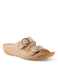 Spring Step Women's Gelatia Slide Wedge with Laser-Cut Detail