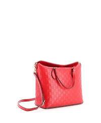 Pre-Owned Gucci Medium Signature Fold Over Tote Guccissima Leather