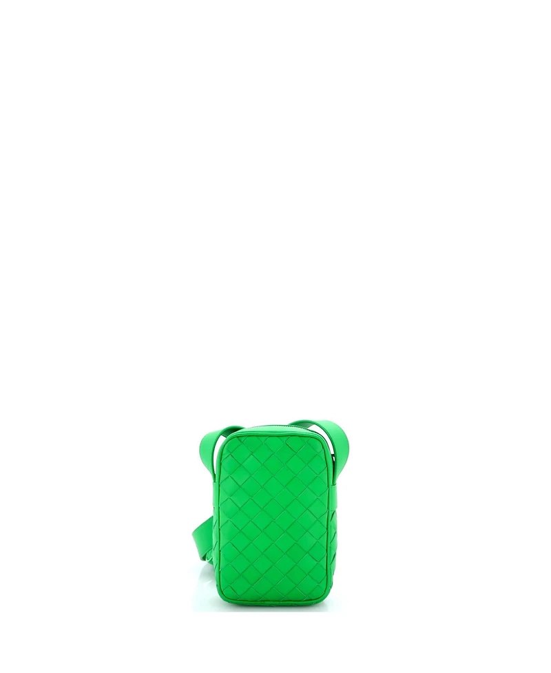 Pre-Owned Bottega Veneta Zipped Phone Crossbody Bag Intrecciato Nappa