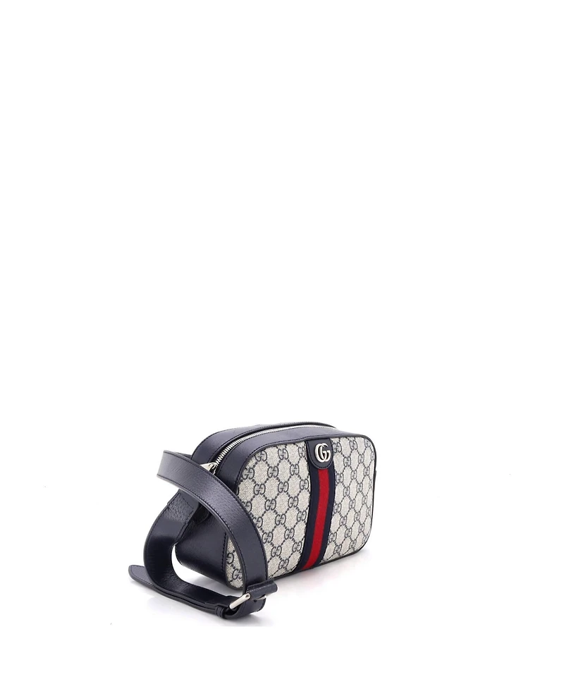 Pre-Owned Gucci Small Ophidia Camera Shoulder Bag Gg Coated Canvas with Leather