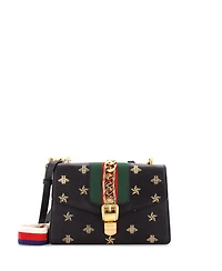 Pre-Owned Gucci Small Sylvie Shoulder Bag Printed Leather
