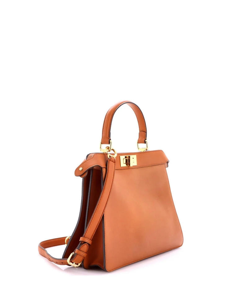 Pre-Owned Fendi Medium Peekaboo ISeeU Bag Leather