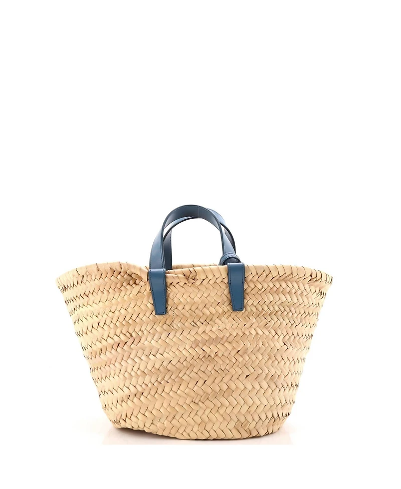 Pre-Owned Celine Teen Triomphe Basket Shoulder Bag Raffia with Leather