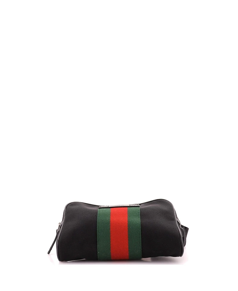 Pre-Owned Gucci Slim Web Belt Bag Canvas