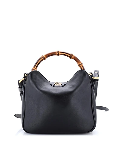 Pre-Owned Gucci Small Diana Nm Bamboo Shoulder Bag Leather