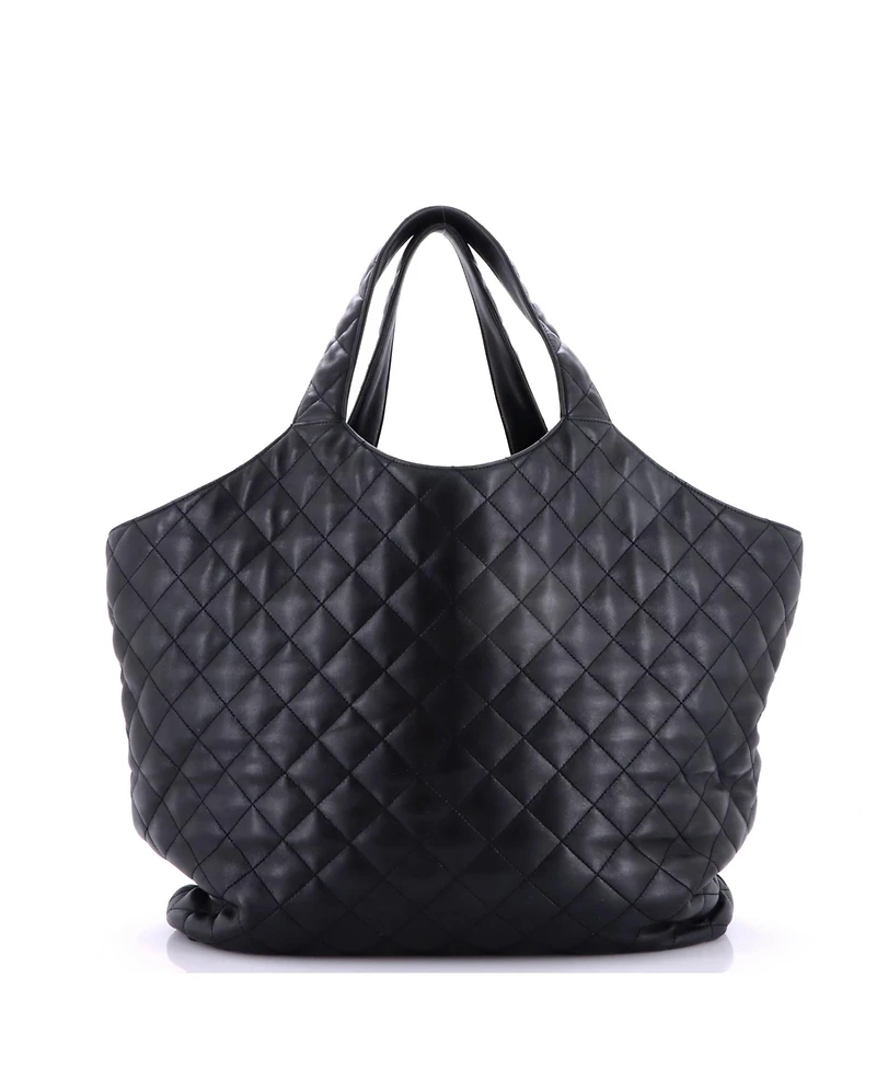 Pre-Owned Saint Laurent Maxi Icare Shopping Tote Quilted Leather