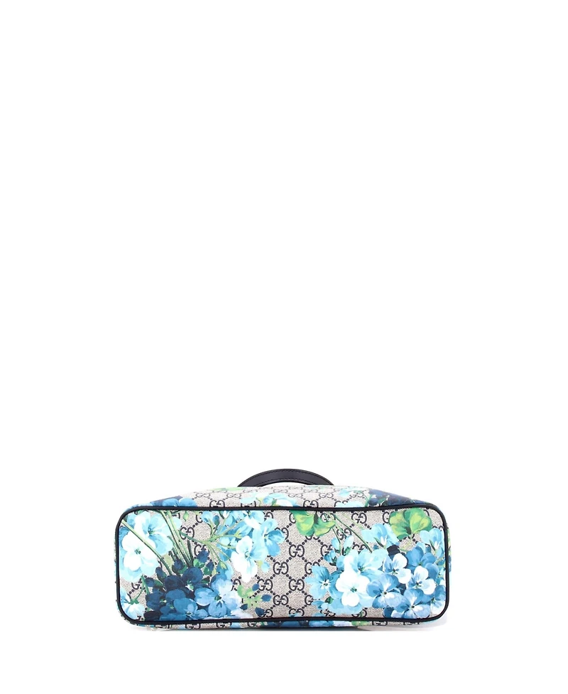 Pre-Owned Gucci Medium Convertible Zip Tote Blooms Print Gg Coated Canvas