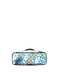 Pre-Owned Gucci Medium Convertible Zip Tote Blooms Print Gg Coated Canvas