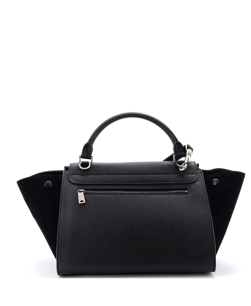 Pre-Owned Celine Small Tricolor Trapeze Bag Leather